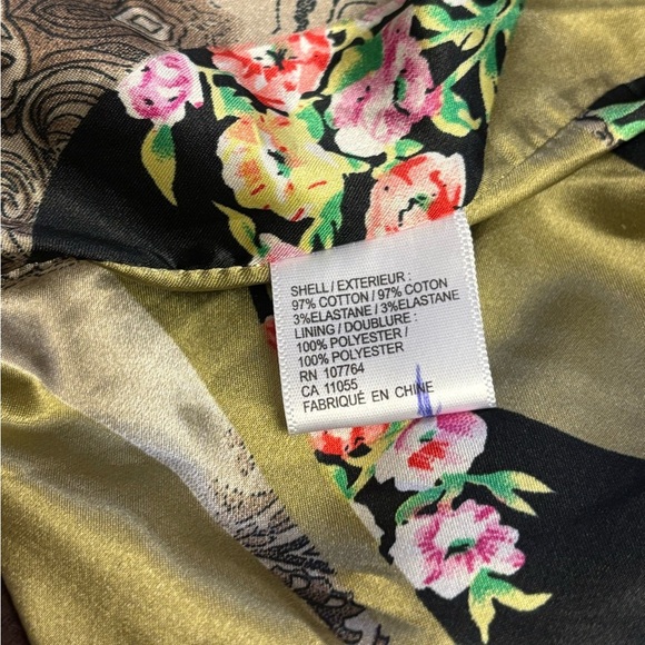 One Girl Who Corduroy Jacket Brown Floral Lined Boho Western Anthropologie - Picture 6 of 6